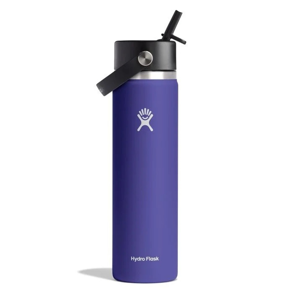NWT Hydro Flask 24 oz Wide Mouth with Flex Straw Cap Phantom